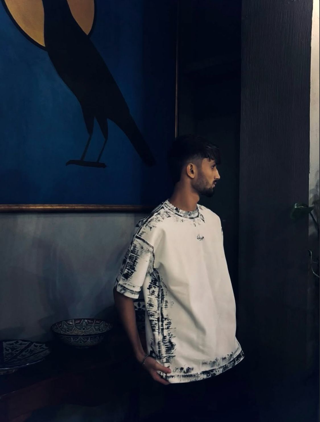 Nayab classic white tee.